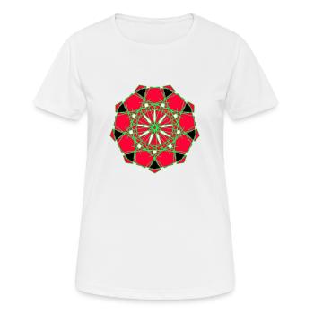 Muster - Frauen T-Shirt atmungsaktiv - Weiß - Vorne - AI Model Female 172 dark (172cm)