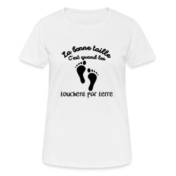 La bonne taille - T-shirt respirant Femme - blanc - Devant - AI Model Female 172 dark (172cm)