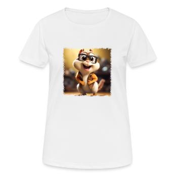 funny chipmunk - Women's Breathable T-Shirt - white - Front - AI Model Female 172 dark (172cm)