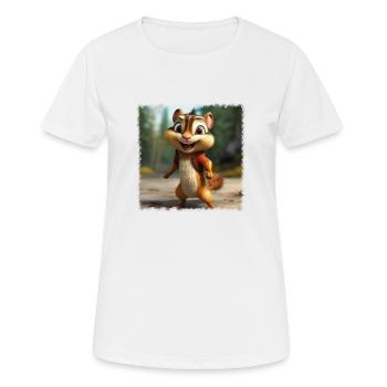 cool chipmunk - Women's Breathable T-Shirt - white - Front - AI Model Female 172 dark (172cm)
