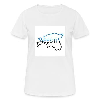 Landkarte von Estland - Frauen T-Shirt atmungsaktiv - Weiß - Vorne - AI Model Female 172 dark (172cm)