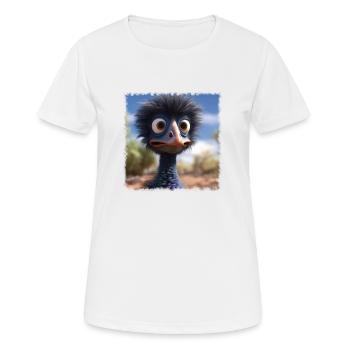 crazy emu - Women's Breathable T-Shirt - white - Front - AI Model Female 172 dark (172cm)