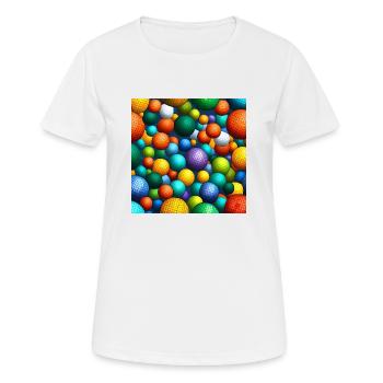 Sphères de mosaïque arc-en-ciel - T-shirt respirant Femme - blanc - Devant - AI Model Female 172 dark (172cm)