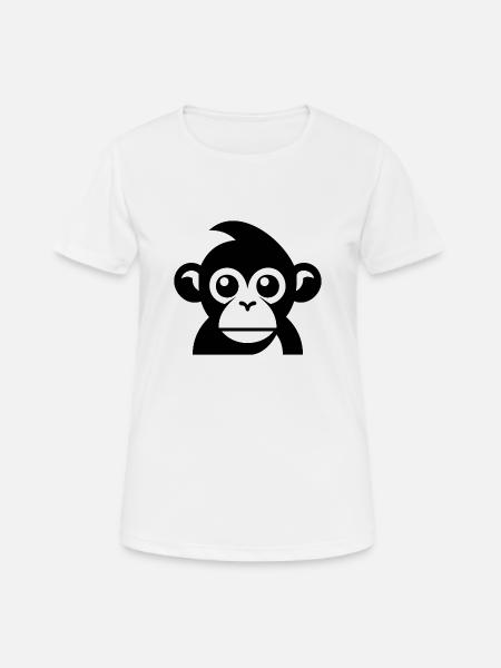 Monkey Monkey Monkey Face Jungle - Women's Breathable T-Shirt - white
