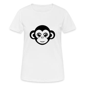 Monkey Monkey Monkey Face Jungle - Women's Breathable T-Shirt - white - Front - AI Model Female 172 dark (172cm)