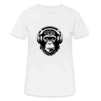 Affe Affen Affengesicht Dschungel - Frauen T-Shirt atmungsaktiv - Weiß - Vorne - AI Model Female 172 dark (172cm)