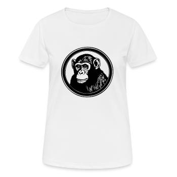 Affe Affen Affengesicht Dschungel - Frauen T-Shirt atmungsaktiv - Weiß - Vorne - AI Model Female 172 dark (172cm)