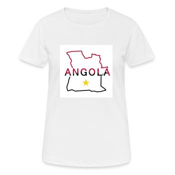 Karte von Angola - Frauen T-Shirt atmungsaktiv - Weiß - Vorne - AI Model Female 172 dark (172cm)
