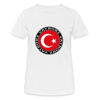 Turquie Vayborz - T-shirt respirant Femme - blanc - Devant - AI Model Female 172 dark (172cm)