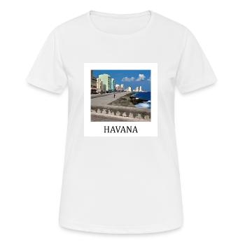 Havanna - Frauen T-Shirt atmungsaktiv - Weiß - Vorne - AI Model Female 172 dark (172cm)