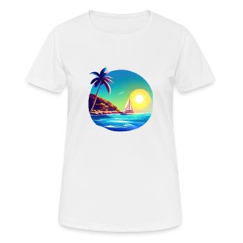 Segelschiff Segeln Segelsport Segler Segelboot - Frauen T-Shirt atmungsaktiv - Weiß - Vorne - AI Model Female 172 dark (172cm)