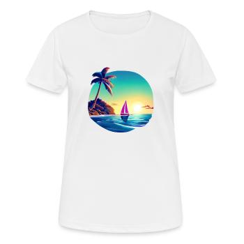 voilier voilier voilier voilier voilier voilier - T-shirt respirant Femme - blanc - Devant - AI Model Female 172 dark (172cm)