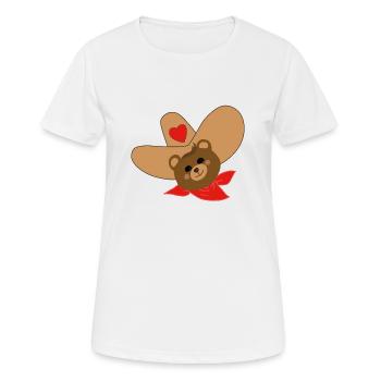 Ours de l’Ouest - T-shirt respirant Femme - blanc - Devant - AI Model Female 172 dark (172cm)