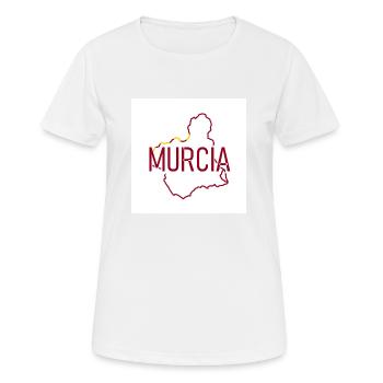 Karte der Region Murcia - Frauen T-Shirt atmungsaktiv - Weiß - Vorne - AI Model Female 172 dark (172cm)
