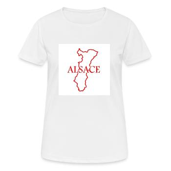 Karte des Elsass - Frauen T-Shirt atmungsaktiv - Weiß - Vorne - AI Model Female 172 dark (172cm)