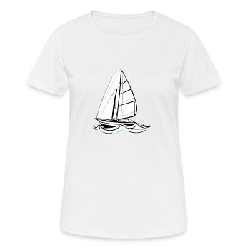 voilier voilier voilier voilier voilier voilier - T-shirt respirant Femme - blanc - Devant - AI Model Female 172 dark (172cm)