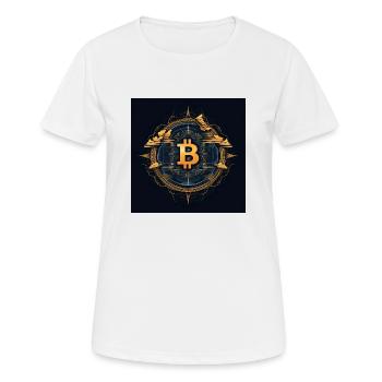 bitcoin logo modern stylish desgin - Frauen T-Shirt atmungsaktiv - Weiß - Vorne - AI Model Female 172 dark (172cm)