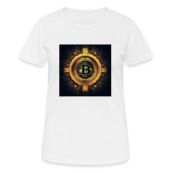 bitcoin logo modern stylish desgin - Frauen T-Shirt atmungsaktiv - Weiß - Vorne - AI Model Female 172 dark (172cm)