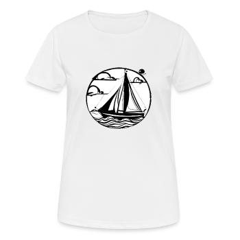 Segelsport Segeln Segelschiff Segelboot Segler - Frauen T-Shirt atmungsaktiv - Weiß - Vorne - AI Model Female 172 dark (172cm)