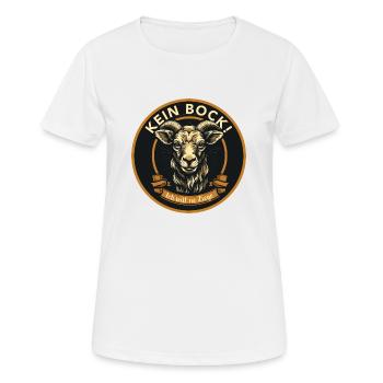 Kein Bock ich will ne Ziege Humor Lustige Spruche - T-shirt respirant Femme - blanc - Devant - AI Model Female 172 dark (172cm)