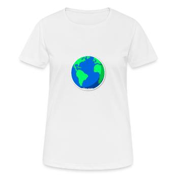 Planète Terre - T-shirt respirant Femme - blanc - Devant - AI Model Female 172 dark (172cm)