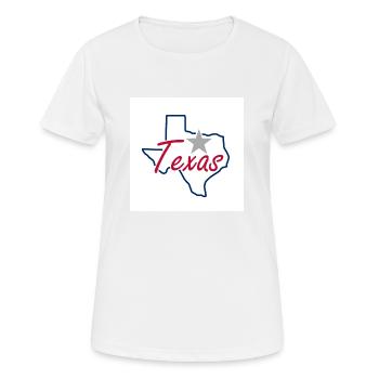 Karte von Texas - Frauen T-Shirt atmungsaktiv - Weiß - Vorne - AI Model Female 172 dark (172cm)