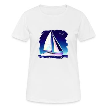 voilier voilier voilier voilier voilier voilier - T-shirt respirant Femme - blanc - Devant - AI Model Female 172 dark (172cm)