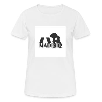 Madrid - Frauen T-Shirt atmungsaktiv - Weiß - Vorne - AI Model Female 172 dark (172cm)