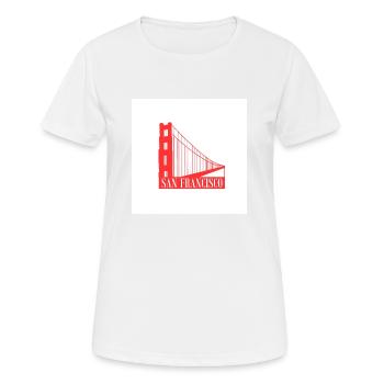 San Francisco - T-shirt respirant Femme - blanc - Devant - AI Model Female 172 dark (172cm)