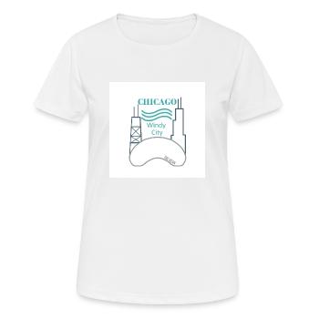 Chicago - Frauen T-Shirt atmungsaktiv - Weiß - Vorne - AI Model Female 172 dark (172cm)