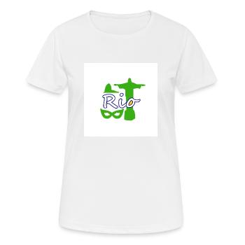 Rio de Janeiro - T-shirt respirant Femme - blanc - Devant - AI Model Female 172 dark (172cm)