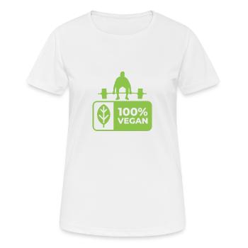 Veganer Stil mit Herz: Einzigartiges Design - Frauen T-Shirt atmungsaktiv - Weiß - Vorne - AI Model Female 172 dark (172cm)
