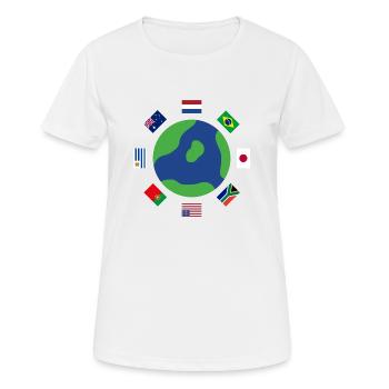 All Around The World - Women's Breathable T-Shirt - white - Front - AI Model Female 172 dark (172cm)