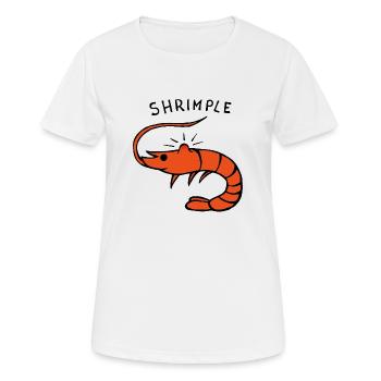 Shrimple Pimple Shrimp (White) - Women's Breathable T-Shirt - white - Front - AI Model Female 172 dark (172cm)