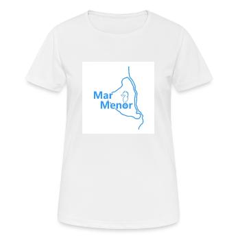 Mar Menor - T-shirt respirant Femme - blanc - Devant - AI Model Female 172 dark (172cm)