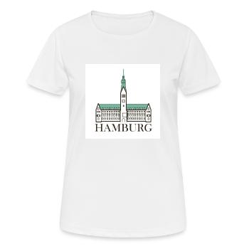 Hambourg - T-shirt respirant Femme - blanc - Devant - AI Model Female 172 dark (172cm)