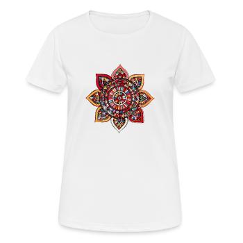Mandala - T-shirt respirant Femme - blanc - Devant - AI Model Female 172 dark (172cm)