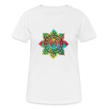 Mandala - T-shirt respirant Femme - blanc - Devant - AI Model Female 172 dark (172cm)
