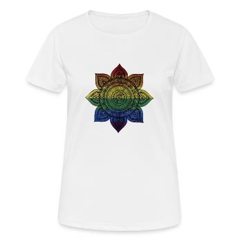 Mandala - T-shirt respirant Femme - blanc - Devant - AI Model Female 172 dark (172cm)