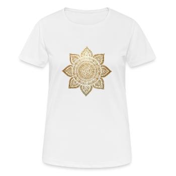 Mandala Gliter - T-shirt respirant Femme - blanc - Devant - AI Model Female 172 dark (172cm)