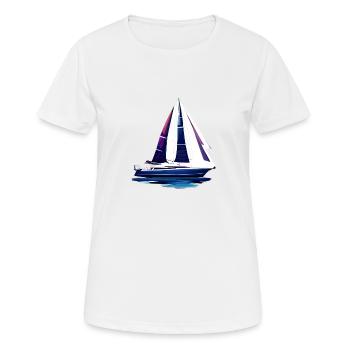 voilier voilier voilier voilier voilier voilier - T-shirt respirant Femme - blanc - Devant - AI Model Female 172 dark (172cm)