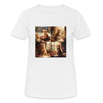 Sweet Cat - Frauen T-Shirt atmungsaktiv - Weiß - Vorne - AI Model Female 172 dark (172cm)