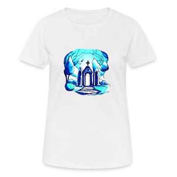 Cimetière, tombe, tombes, mausolée - T-shirt respirant Femme - blanc - Devant - AI Model Female 172 dark (172cm)