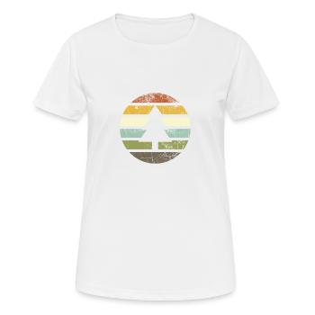 Arbre pin rétro - T-shirt respirant Femme - blanc - Devant - AI Model Female 172 dark (172cm)