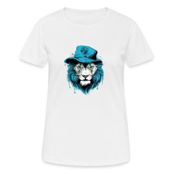 Bügeln Sie den Blauen Löwen - Frauen T-Shirt atmungsaktiv - Weiß - Vorne - AI Model Female 172 dark (172cm)