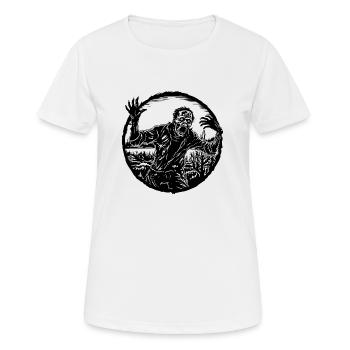 Zombie Untoter Halloween Horror - Frauen T-Shirt atmungsaktiv - Weiß - Vorne - AI Model Female 172 dark (172cm)