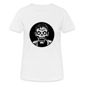 Zombie Untoter Halloween Horror - Frauen T-Shirt atmungsaktiv - Weiß - Vorne - AI Model Female 172 dark (172cm)
