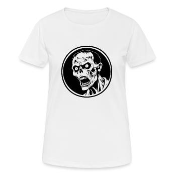 Zombie Untoter Halloween Horror - Frauen T-Shirt atmungsaktiv - Weiß - Vorne - AI Model Female 172 dark (172cm)