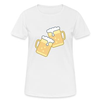 Tasse à bière - T-shirt respirant Femme - blanc - Devant - AI Model Female 172 dark (172cm)