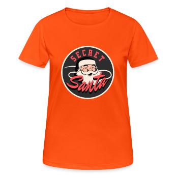 Vintage Secret Santa - Women's Breathable T-Shirt - neon orange - Front - AI Model Female 172 dark (172cm)